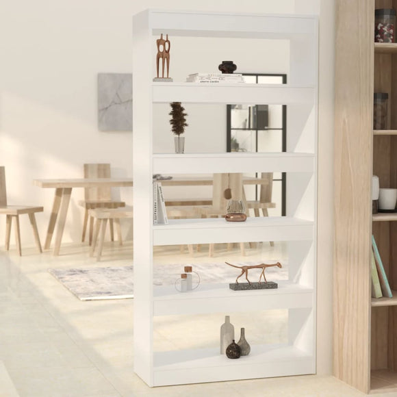 NNEVL Book Cabinet/Room Divider White 80x30x166 cm Engineered Wood