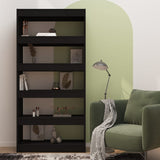 NNEVL Book Cabinet/Room Divider Black 80x30x166 cm Engineered Wood