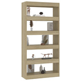 NNEVL Book Cabinet/Room Divider Sonoma Oak 80x30x166 cm Engineered Wood