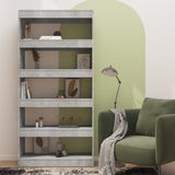 NNEVL Book Cabinet/Room Divider Concrete Grey 80x30x166 cm Engineered Wood