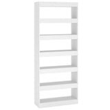 NNEVL Book Cabinet/Room Divider White 80x30x198 cm Engineered Wood