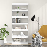 NNEVL Book Cabinet/Room Divider White 80x30x198 cm Engineered Wood