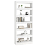 NNEVL Book Cabinet/Room Divider White 80x30x198 cm Engineered Wood