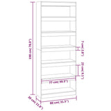 NNEVL Book Cabinet/Room Divider White 80x30x198 cm Engineered Wood