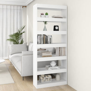 NNEVL Book Cabinet/Room Divider White 80x30x198 cm Engineered Wood