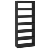 NNEVL Book Cabinet/Room Divider Black 80x30x198 cm Engineered Wood