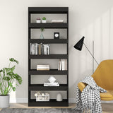 NNEVL Book Cabinet/Room Divider Black 80x30x198 cm Engineered Wood
