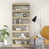 NNEVL Book Cabinet/Room Divider Sonoma Oak 80x30x198 cm Engineered Wood