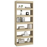 NNEVL Book Cabinet/Room Divider Sonoma Oak 80x30x198 cm Engineered Wood