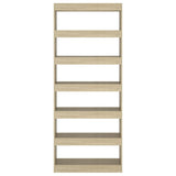 NNEVL Book Cabinet/Room Divider Sonoma Oak 80x30x198 cm Engineered Wood