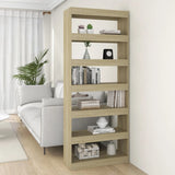 NNEVL Book Cabinet/Room Divider Sonoma Oak 80x30x198 cm Engineered Wood