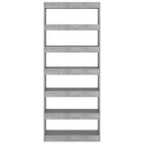 NNEVL Book Cabinet/Room Divider Concrete Grey 80x30x198 cm Engineered Wood