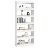 NNEVL Book Cabinet/Room Divider High Gloss White 80x30x198 cm Engineered Wood