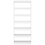 NNEVL Book Cabinet/Room Divider High Gloss White 80x30x198 cm Engineered Wood