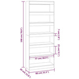 NNEVL Book Cabinet/Room Divider High Gloss White 80x30x198 cm Engineered Wood