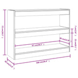 NNEVL Book Cabinet/Room Divider Black 100x30x72 cm