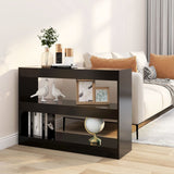 NNEVL Book Cabinet/Room Divider Black 100x30x72 cm