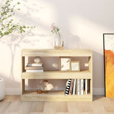 NNEVL Book Cabinet/Room Divider Sonoma Oak 100x30x72 cm