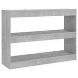 NNEVL Book Cabinet/Room Divider Concrete Grey 100x30x72 cm