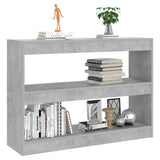 NNEVL Book Cabinet/Room Divider Concrete Grey 100x30x72 cm