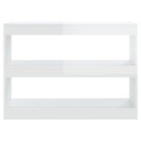 NNEVL Book Cabinet/Room Divider High Gloss White 100x30x72 cm