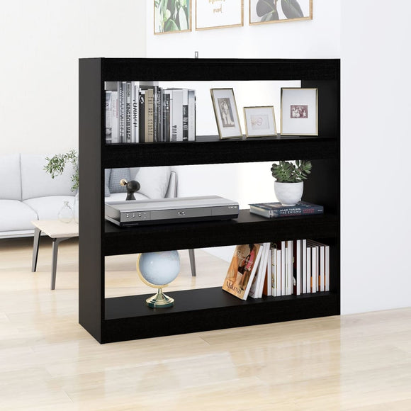 NNEVL Book Cabinet/Room Divider Black 100x30x103 cm