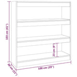 NNEVL Book Cabinet/Room Divider Sonoma Oak 100x30x103 cm