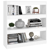 NNEVL Book Cabinet/Room Divider High Gloss White 100x30x103 cm