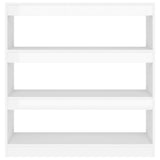 NNEVL Book Cabinet/Room Divider High Gloss White 100x30x103 cm