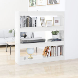 NNEVL Book Cabinet/Room Divider High Gloss White 100x30x103 cm