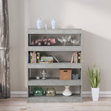 NNEVL Book Cabinet/Room Divider Concrete Grey 100x30x135 cm