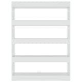 NNEVL Book Cabinet/Room Divider High Gloss White 100x30x135 cm