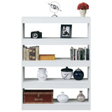 NNEVL Book Cabinet/Room Divider High Gloss White 100x30x135 cm
