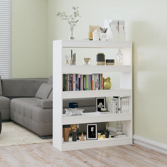 NNEVL Book Cabinet/Room Divider High Gloss White 100x30x135 cm
