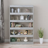 NNEVL Book Cabinet/Room Divider Concrete Grey 100x30x166 cm