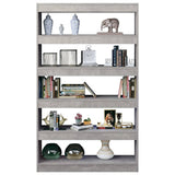 NNEVL Book Cabinet/Room Divider Concrete Grey 100x30x166 cm