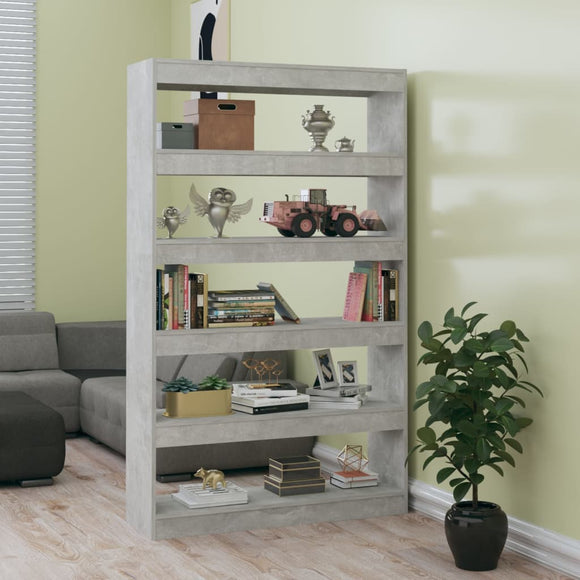 NNEVL Book Cabinet/Room Divider Concrete Grey 100x30x166 cm