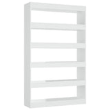 NNEVL Book Cabinet/Room Divider High Gloss White 100x30x166 cm