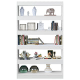 NNEVL Book Cabinet/Room Divider High Gloss White 100x30x166 cm