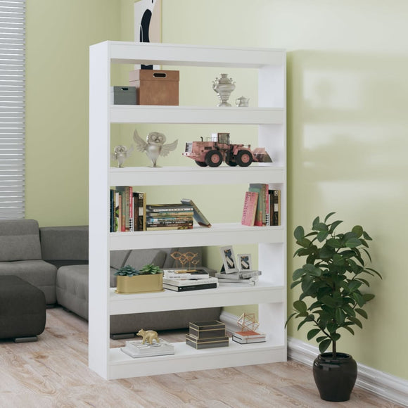 NNEVL Book Cabinet/Room Divider High Gloss White 100x30x166 cm