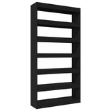NNEVL Book Cabinet/Room Divider Black 100x30x198 cm Engineered wood