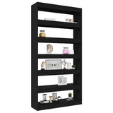 NNEVL Book Cabinet/Room Divider Black 100x30x198 cm Engineered wood