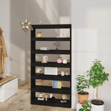 NNEVL Book Cabinet/Room Divider Black 100x30x198 cm Engineered wood