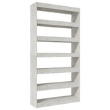 NNEVL Book Cabinet/Room Divider Concrete Grey 100x30x198 cm Engineered wood