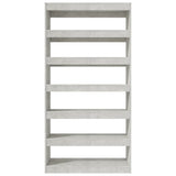 NNEVL Book Cabinet/Room Divider Concrete Grey 100x30x198 cm Engineered wood