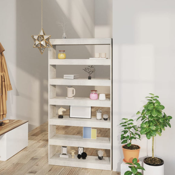 NNEVL Book Cabinet/Room Divider Concrete Grey 100x30x198 cm Engineered wood