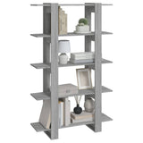NNEVL Book Cabinet/Room Divider Grey Sonoma 100x30x160 cm