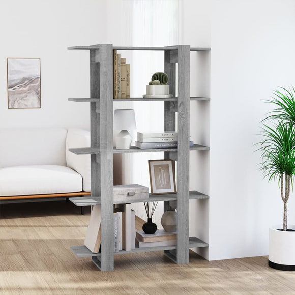 NNEVL Book Cabinet/Room Divider Grey Sonoma 100x30x160 cm