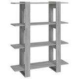 NNEVL Book Cabinet/Room Divider Grey Sonoma 100x30x123.5 cm