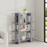 NNEVL Book Cabinet/Room Divider Grey Sonoma 100x30x123.5 cm